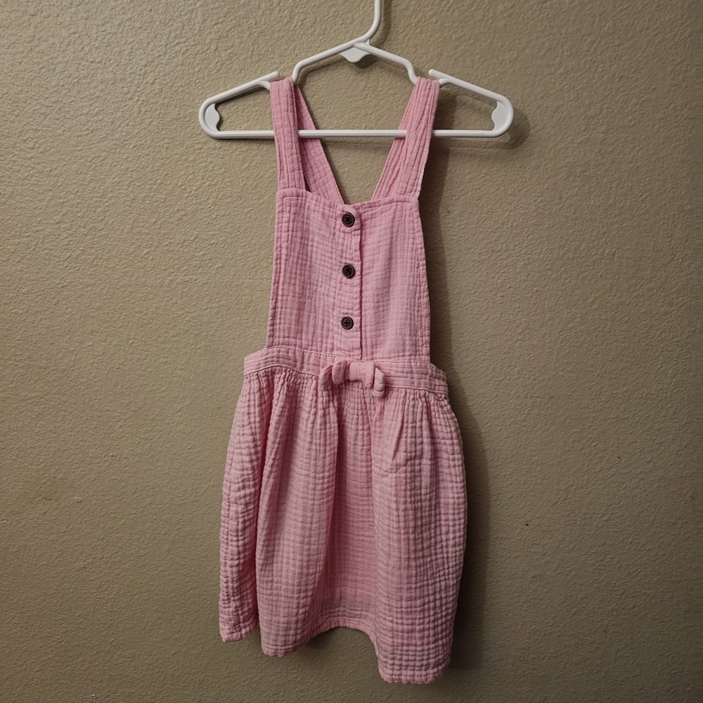 Adorable Pink Kids Overall Dress - Picture 2 of 9